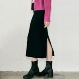 ブラック | バックスリットリブニットタイトスカート 全2タイプ 8色 | kirakiraShop