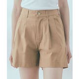 ミルクブラウン | コットンリネンショートパンツ 2サイズ ボトムス | kirakiraShop 