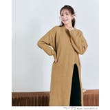 フロントスリットニットワンピース ニットワンピース ミディアム丈 | kirakiraShop  | 詳細画像15 