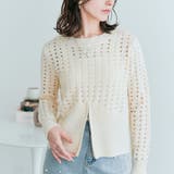 アイボリー | クロシェ編みハーフジップロングスリーブトップス!2サイズ! トップス 長袖 | kirakiraShop 