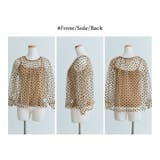 キャミ付きシアードット長袖ブラウス トップス ブラウス | kirakiraShop  | 詳細画像10 