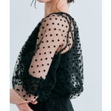 キャミ付きシアードット長袖ブラウス トップス ブラウス | kirakiraShop  | 詳細画像7 