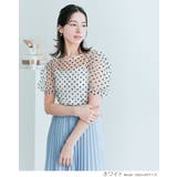 シアードットキャミ付き半袖ブラウス レイヤードトップス ブラウス | kirakiraShop  | 詳細画像10 