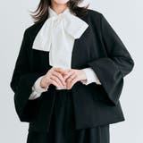 ブラック | OUI CLASSYノーカラーフレアスリーブジャケット 3サイズ | kirakiraShop