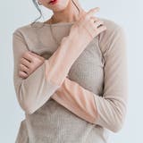 ライトベージュ | 袖切り替えシアーニットソー 3サイズ シアー | kirakiraShop