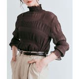シャーリングシフォンブラウス 3サイズ 二の腕隠し | kirakiraShop | 詳細画像15