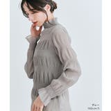 シャーリングシフォンブラウス 3サイズ 二の腕隠し | kirakiraShop | 詳細画像8