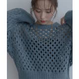 【maviru】メッシュ透かし編みショートニット トップス ニット | kirakiraShop  | 詳細画像13 