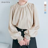 スタンドカラーギャザーブラウス 2サイズ シャツ | kirakiraShop | 詳細画像1