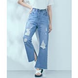 ブルー | ボトムス デニムパンツ ダメージデニム | kirakiraShop