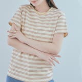 Aノーマルボーダー- ベージュ | ストレッチボーダーTシャツ トップス ボーダーTシャツ | kirakiraShop