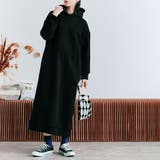 ブラック | 2way裏起毛パーカーワンピース パーカーワンピース スウェットワンピース | kirakiraShop 