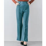 ミネラルグリーン | ピンタックフレアカラーパンツ 3サイズ ボトムス | kirakiraShop