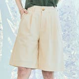 アイボリー | コットンリネンタックハーフパンツ 2サイズ ボトムス | kirakiraShop