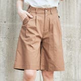 ミルクブラウン | コットンリネンタックハーフパンツ 2サイズ ボトムス | kirakiraShop