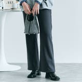 チャコール | 裏起毛セミフレアイージーパンツ 2サイズ ボトムス | kirakiraShop