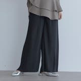 ブラック | シフォンプリーツワイドパンツ 1色 ワイドパンツ | kirakiraShop