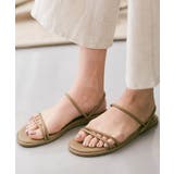 アプリコット | ストラップフラットサンダル レディース ぺたんこサンダル | kirakiraShop