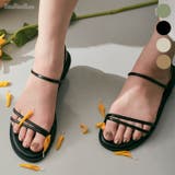 ストラップフラットサンダル レディース ぺたんこサンダル | kirakiraShop | 詳細画像1