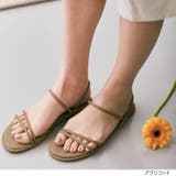 ストラップフラットサンダル レディース ぺたんこサンダル | kirakiraShop | 詳細画像12