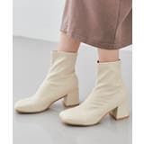 アイボリー | スクエアトゥストレッチショートブーツ 靴 ショートブーツ | kirakiraShop 
