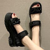 ブラック | 厚底スポーツサンダル 5サイズ 靴 | kirakiraShop