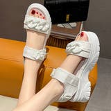 ホワイト | 厚底スポーツサンダル 5サイズ 靴 | kirakiraShop