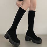 B-ロング | 厚底エコスエードブーツ 全2タイプ 5サイズ | kirakiraShop