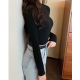 ハイネックリブニット トップス リブニット | kirakiraShop  | 詳細画像2 