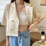 サマーテーラードダブルジャケット アウター サマージャケット | kirakiraShop | 詳細画像1