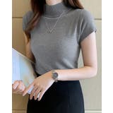 サマーニット 半袖ハイネックニットソー カットソー | kirakiraShop | 詳細画像5
