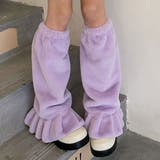 パープル | 【SHOPLIST限定】フリルファーレッグウォーマー レッグウォーマー 靴下 | kirakiraShop 