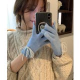 指穴付きパールリボンニットグローブ 小物 ニット手袋 | kirakiraShop  | 詳細画像8 