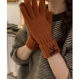 ブラウン | 指穴付きリボンニットグローブ 小物 ニット手袋 | kirakiraShop 
