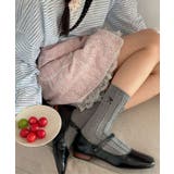 リボン刺繍フリル編みソックス 小物 靴下 | kirakiraShop | 詳細画像7