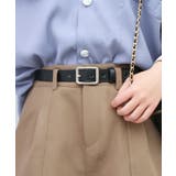 スクエア サークルバックルレザーベルト 3タイプ | kirakiraShop  | 詳細画像20 