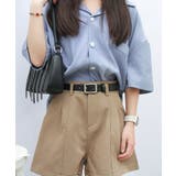 スクエア サークルバックルレザーベルト 3タイプ | kirakiraShop  | 詳細画像21 