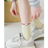 アイボリー | タグ配色ラインソックス 小物 靴下 | kirakiraShop 