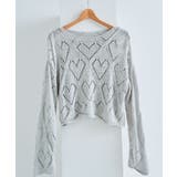 【SHOPLIST限定】ハート透かし編みロングスリーブニット トップス ニット | kirakiraShop | 詳細画像21