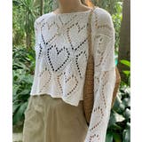 【SHOPLIST限定】ハート透かし編みロングスリーブニット トップス ニット | kirakiraShop | 詳細画像19