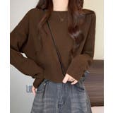 ブラウン | ボートネックショート丈ニットトップス トップス ニット | kirakiraShop 
