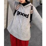 ビッグロゴニットフーディートップス トップス ニット | kirakiraShop | 詳細画像5