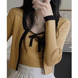 モカ | バイカラーニットアンサンブル トップス アンサンブル | kirakiraShop