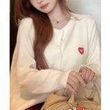 ハートワッペンニットカーディガン 2色 トップス | kirakiraShop | 詳細画像11