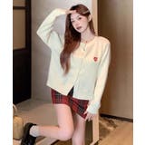 ハートワッペンニットカーディガン 2色 トップス | kirakiraShop | 詳細画像6