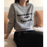 ラウンドネックメッセージニットトップス トップス ニット | kirakiraShop | 詳細画像6
