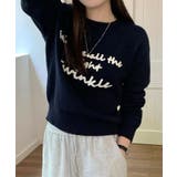 ラウンドネックメッセージニットトップス トップス ニット | kirakiraShop | 詳細画像8