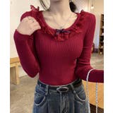 レースフリルリブニットトップス トップス ニットソー | kirakiraShop | 詳細画像13