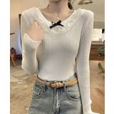 レースフリルリブニットトップス トップス ニットソー | kirakiraShop | 詳細画像5
