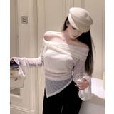 サイドギャザーオフショルダーレーストップス トップス カットソー | kirakiraShop | 詳細画像18